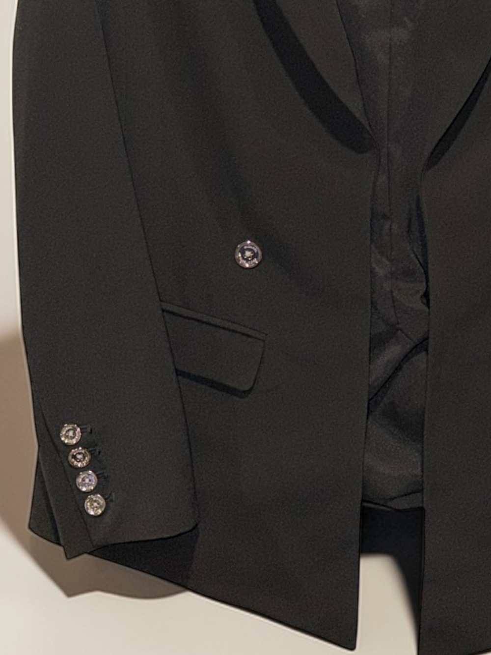 Michael Kors Black Shawl Collar Double Button Blazer Size 4 - Picture 4 of 12